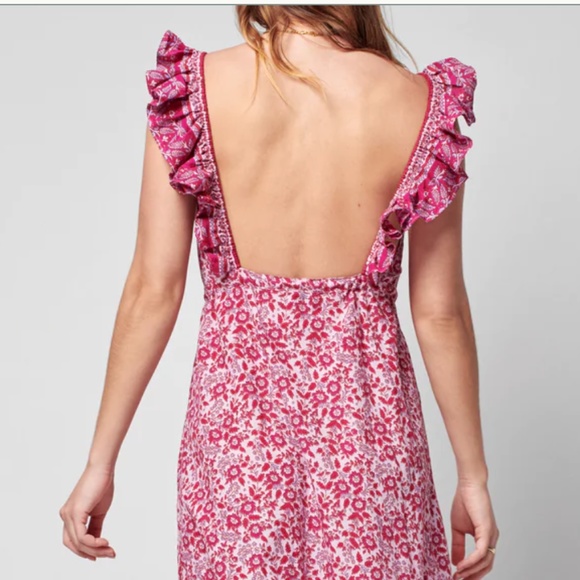 Faherty Hyland Dress in Sun Up Block Print Sz L - Picture 3 of 11